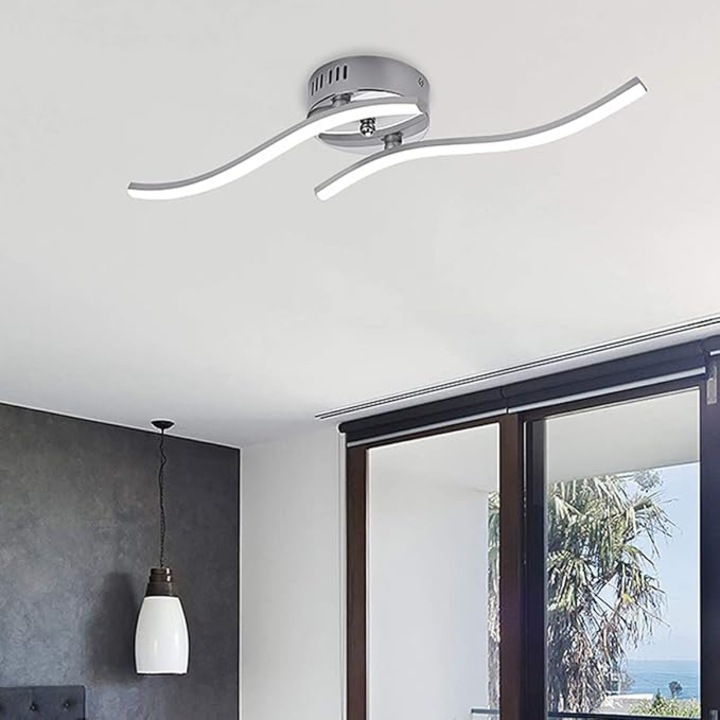 Aplica LED 12W, form unda, pentru dormitor, living sau birou, multicolor