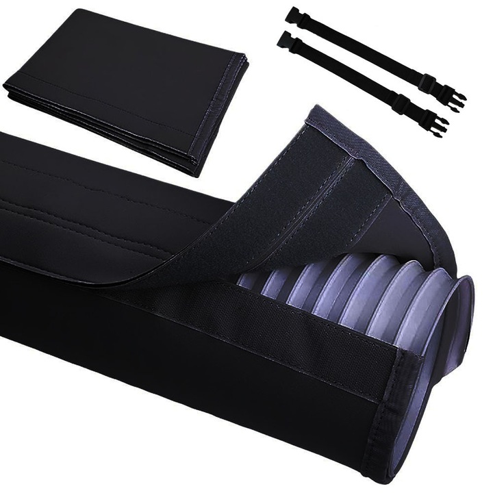 Masca izolatoare pentru furtunuri de aer conditionat, 12.7-15 cm, usor de instalat, lavabil, neagra, 147 cm
