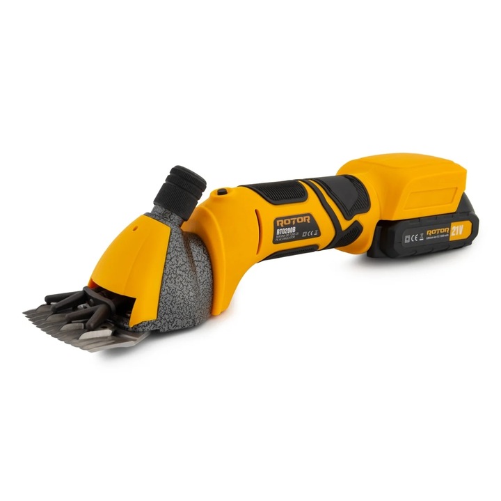 Masina tuns pentru animale Rotor, profesională, 2 acumulatori Li-ion 21V, 800 rpm, set