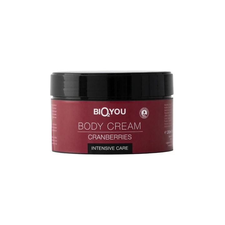 Стягащ крем за тяло с Червена боровинка, Кофеин и Бакучи – Bio2You Body Cream 200 мл