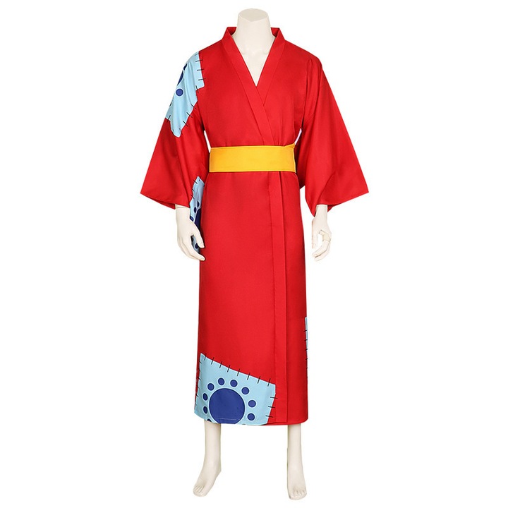 Costum carnaval One Piece Wano Country, Luffy, Zoro, Trafalgar Law, kimono japonez, M