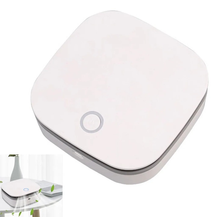 Purificator de aer portabil, tehnologie duala de curatare, 2800W, 2000 mAh, 11.5x3.4cm