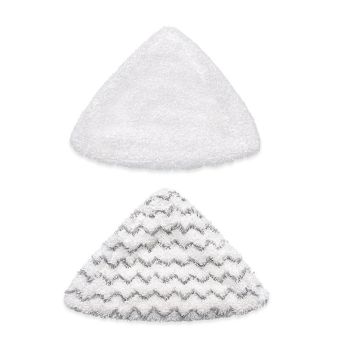 Pachet de 2 pad-uri de inlocuire pentru mop cu aburi, alb, 11.5x8in