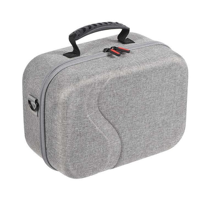 Geanta de transport pentru Meta Quest 3S/3, husa rigida, gri, cu curea ajustabila si compartimente organizatoare