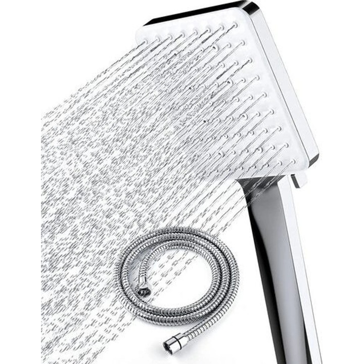 Cap de dus cu furtun, 6 moduri de pulverizare, crom, 1.5m