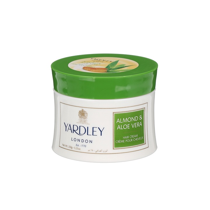 Yardley Mandula és Aloe Vera tápláló hajbalzsam, 150 g, uniszex