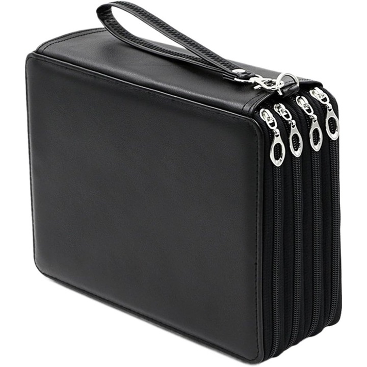 Penare, 200 compartimente, capacitate mare, negru, set de organizare pentru materiale de arta