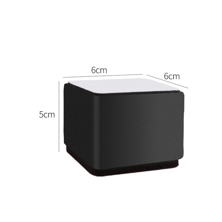 Set de 4 suporturi pentru picioare de mobilier, 5 cm inaltime, negru, rezistente, economisind spatiu
