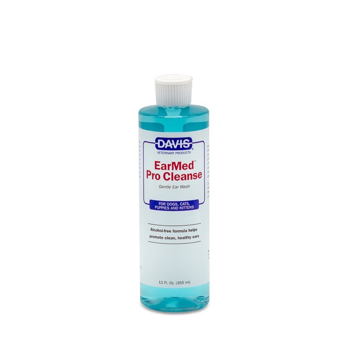 Solutie pentru ingrijirea urechilor la caini si pisici DAVIS EARMED PROCLEANSE, 355 ml