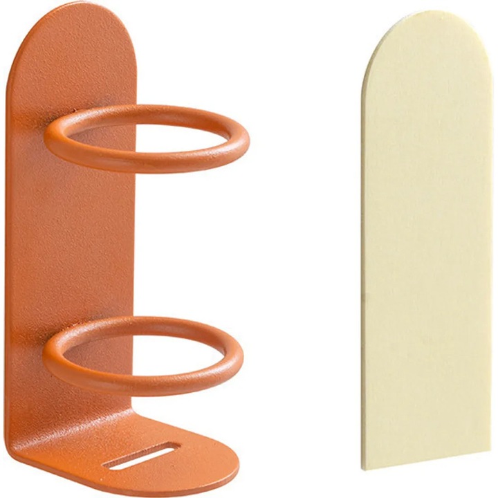 Suport de periute de dinti montat pe perete, portocalie, dimensiune mare, multifunctional