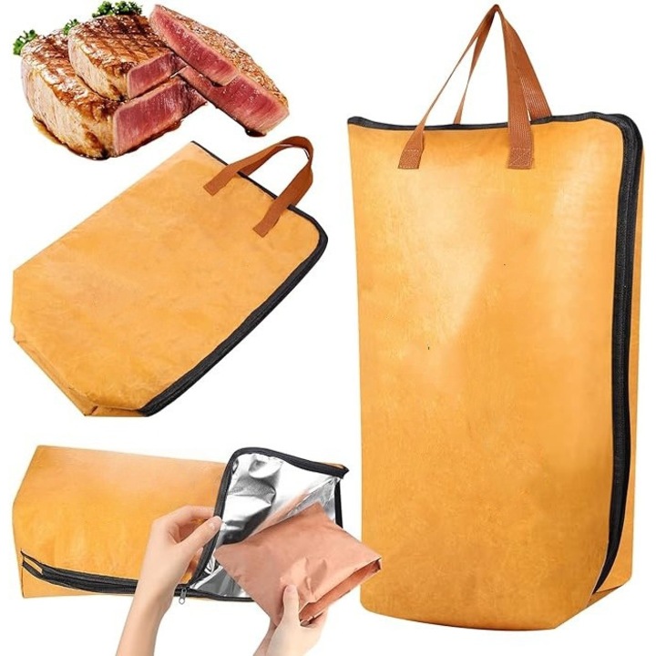 Geanta termo-izolanta pentru picnic, 21 inch, capacitate mare, aluminiu, multicolor