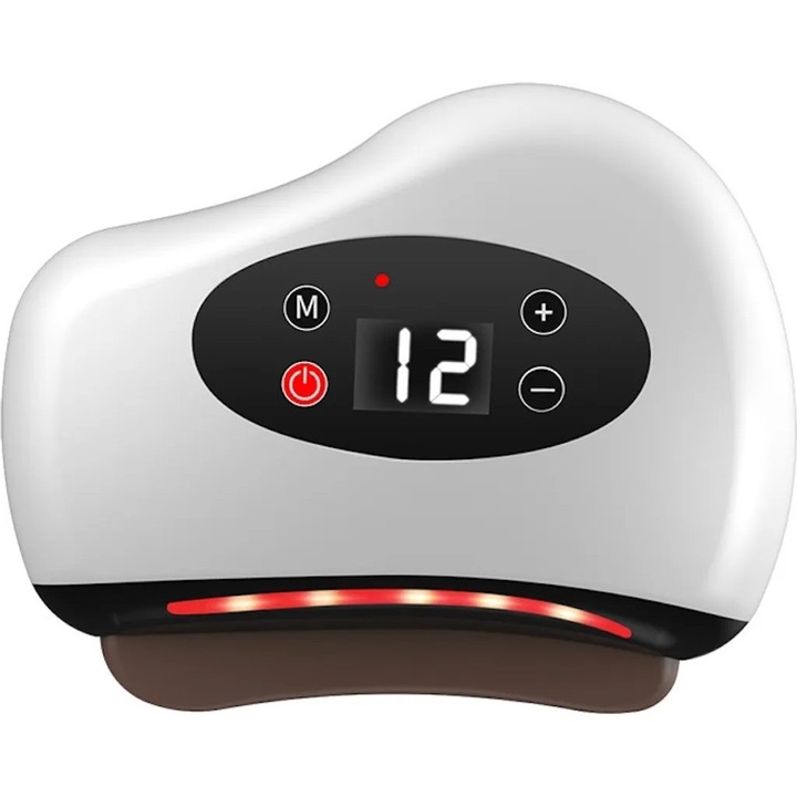 Masajer facial, 12 niveluri vibratie, incalzire constanta, reducere riduri, portabil