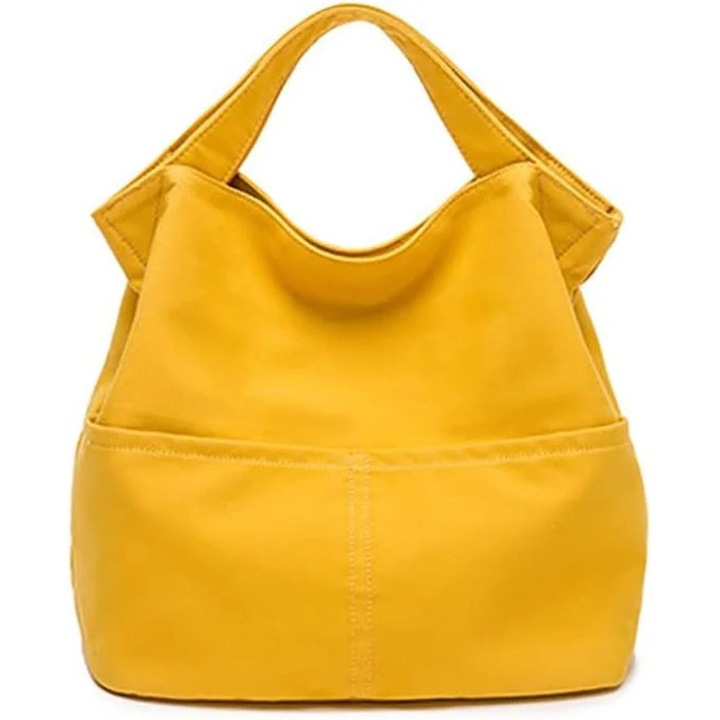 Geanta termo-izolanta galbena, capacitate mare, impermeabila, 24.5x15x23cm