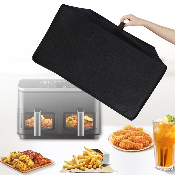 Husa de protectie pentru friteuza cu aer cald, 49x30x40cm, material nylon, impermeabil, usor de curatat