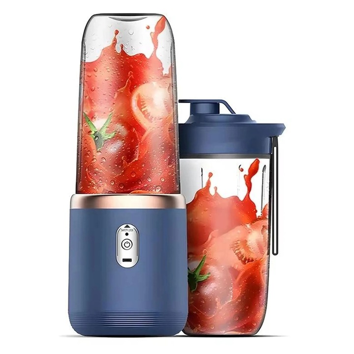 Hordozható, újratölthető turmixgép smoothie-khoz és gyümölcslevekhez, kompakt, könnyű