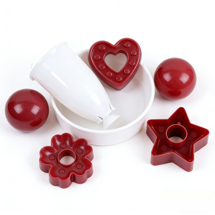 Forma prajituri set, design masina de muls, forme inima, floare, stea