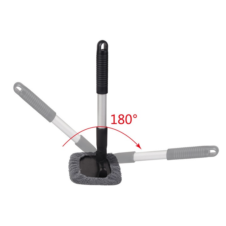 Unelte de curatare parbriz, set cu pad din microfibra, design extensibil, portabil, pentru masina si acasa