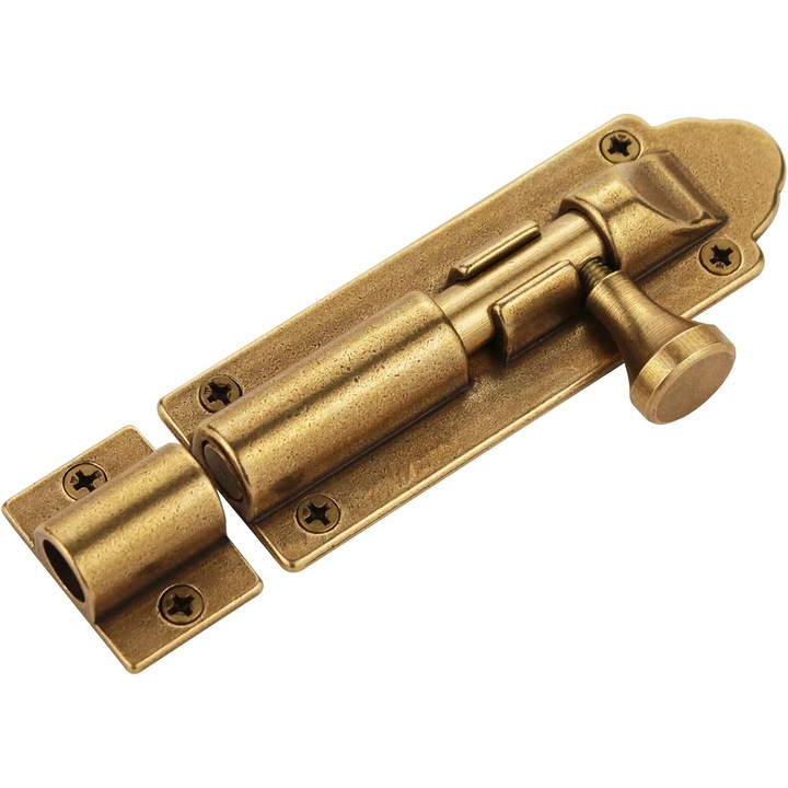 Bolt glisant din alama solida, set de accesorii pentru usi, siguranta pentru copii, instalare usoara, bronz