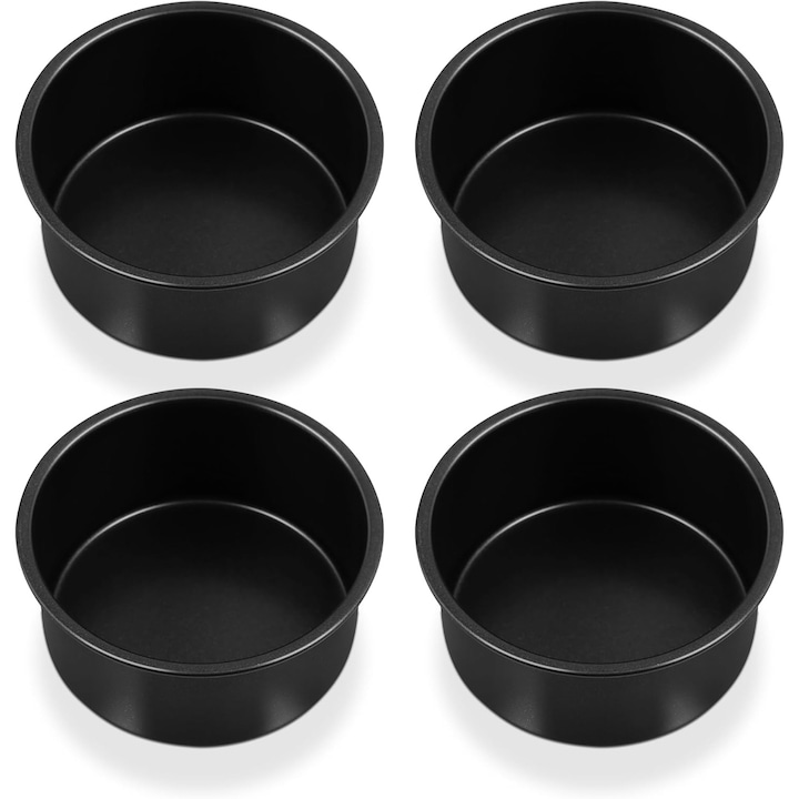 Set tavi copt non-aderente (4 piese), 10.2cm, design dintr-o singura bucata, otel inoxidabil