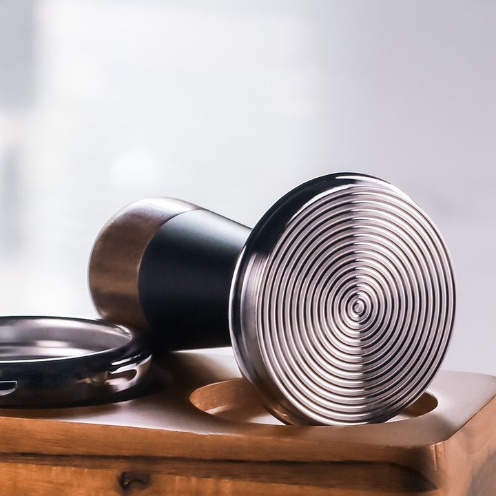 Tamper espresso 53mm, calibrat, cu sistem de arcuri, design ergonomic, 1 bucata