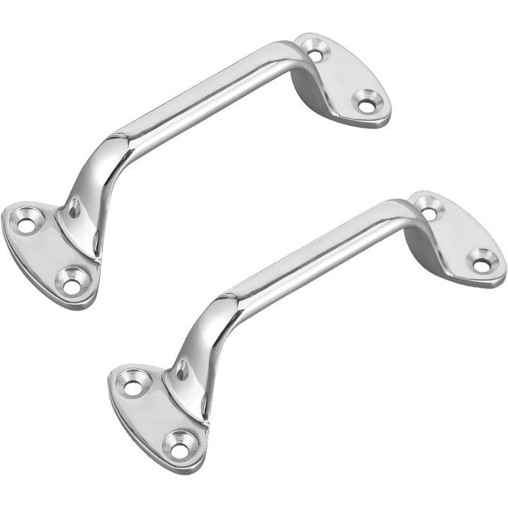 Suport de baie din otel inoxidabil, 150mm, set de 2 bucati, utilizare pe iahturi, instalare pe pereti din lemn, metal, beton sau gresie