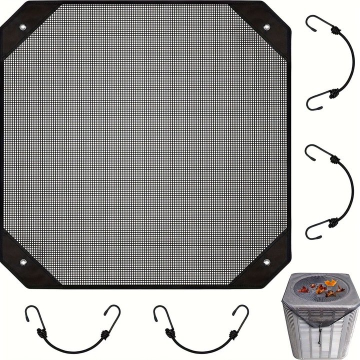 Husa protectie unitate exterioara aparat de climatizare, 81x81cm, material plasa, elastic ajustabil