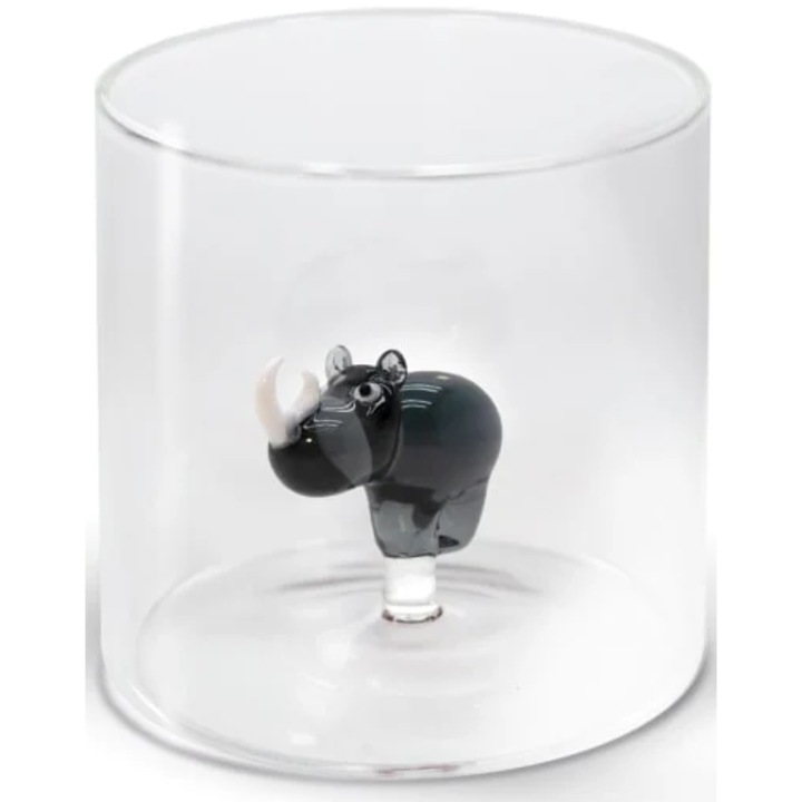 Pahar 250 ml - Rinocer, Sticla, Transparent, 250 ml