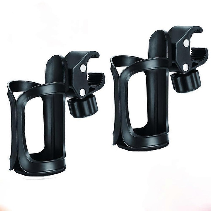 Set suporturi pentru sticle, universal, 14x6.5cm, pentru biciclete, carucioare, ATV-uri, 2 bucati