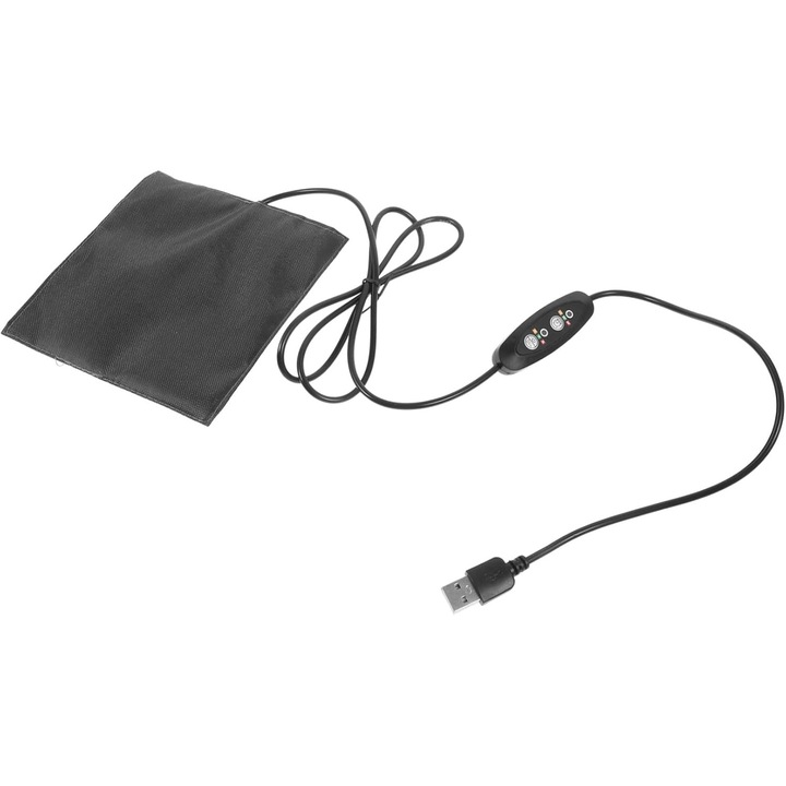 Perna incalzitoare USB pentru animale mici, 30x45cm, multicolor, potrivita pentru hamstere si iepuri