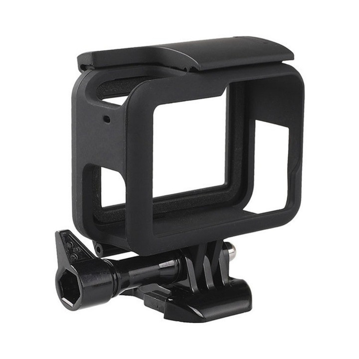 Поддръжка за екшън камера GOPRO HERO5/6/7BLACK, пластмасова рамка, компактна, лека, черна