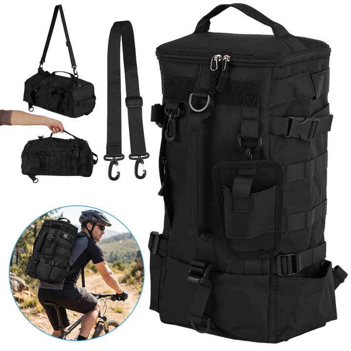 Katonai Taktikai Hátizsák Túrázáshoz, Vízálló Túlélő Táska, Nagy Hátizsák, Kézitáska, Crossbody Táska, Szabadtéri Sportokhoz, Utazáshoz, Kempingezéshez, Vadászathoz, Horgászathoz