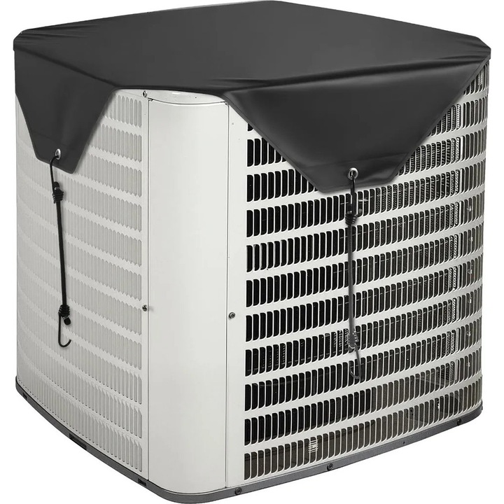 Husa pentru unitate exterioara de aer conditionat, 710x710mm, rezistenta la apa, potrivita pentru utilizare in aer liber, toate anotimpurile, neagra.