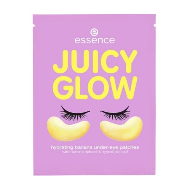 Plasturi hidratanti pentru ochi, Essence, JUICY GLOW, banana, 6 bucăți