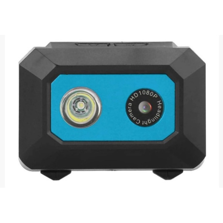 Camera video sport 1080P, waterproof, montare pe diverse echipamente, albastru lac