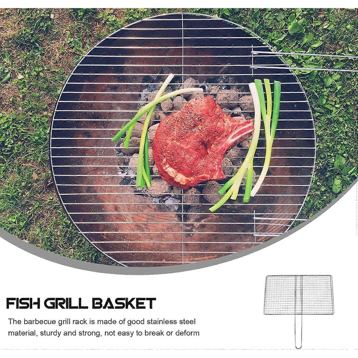 Ustensile gratar, plasa gratar, capacitate 24x39cm, inox, design ergonomic