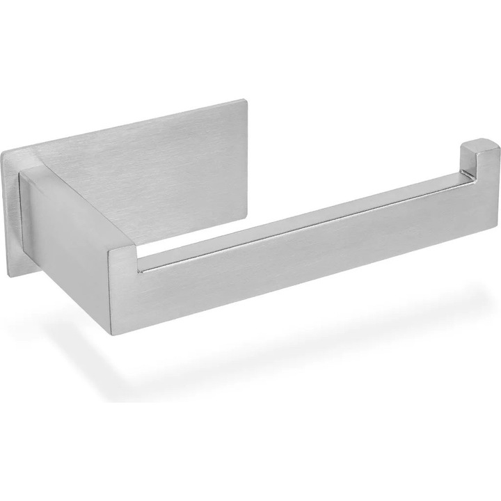 Suport pentru hartie igienica, design elegant, otel inoxidabil, autoadeziv, fara gaurire