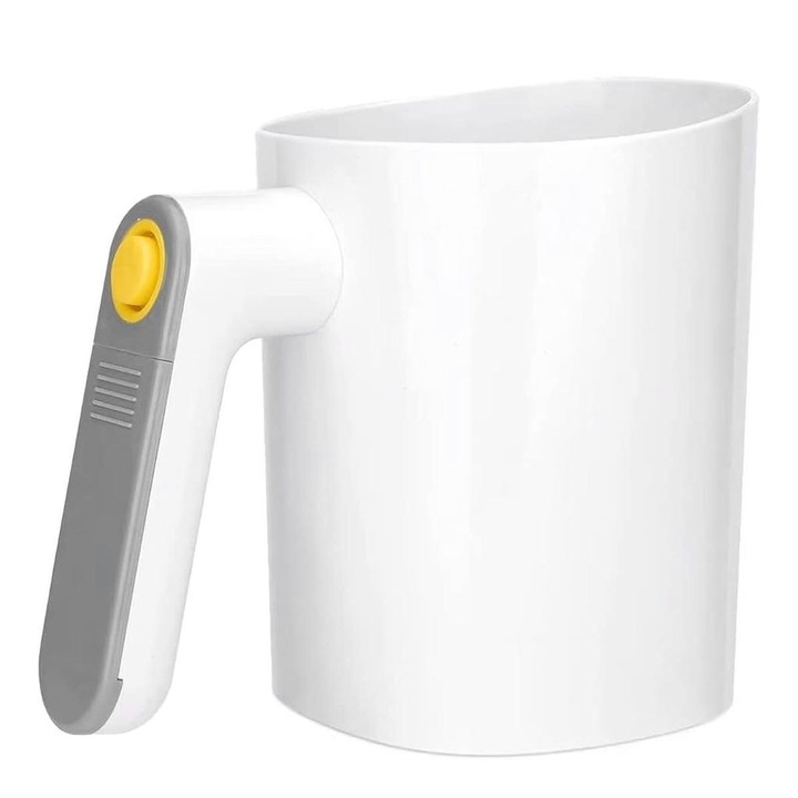 Sita electrica pentru faina, capacitate 1L, material din otel inoxidabil, alimentare cu baterii, alb