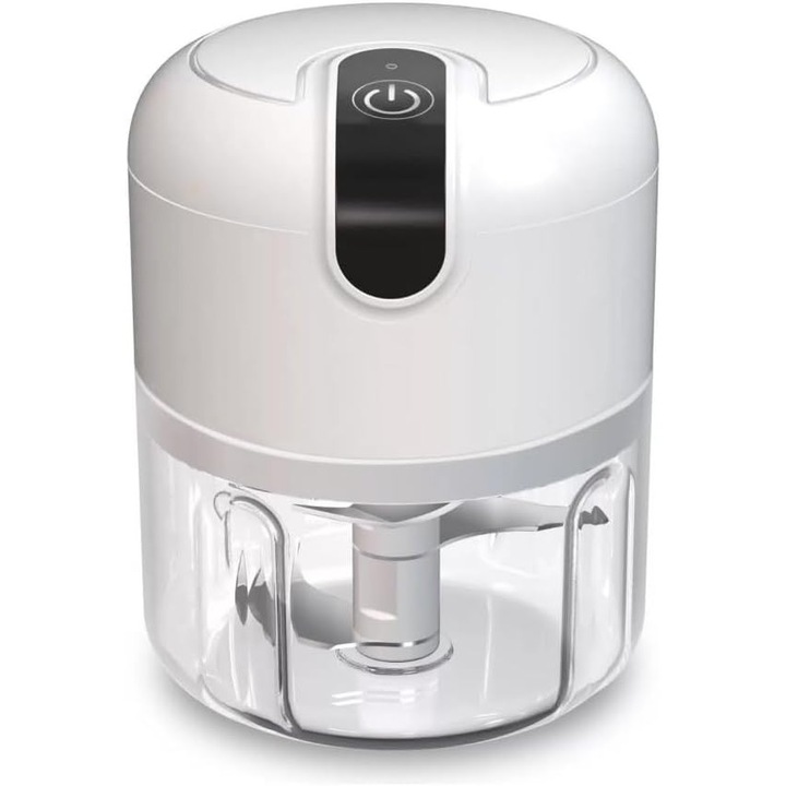 Tocator electric portabil, cu lame din otel inoxidabil, fara fir, pentru carne si legume