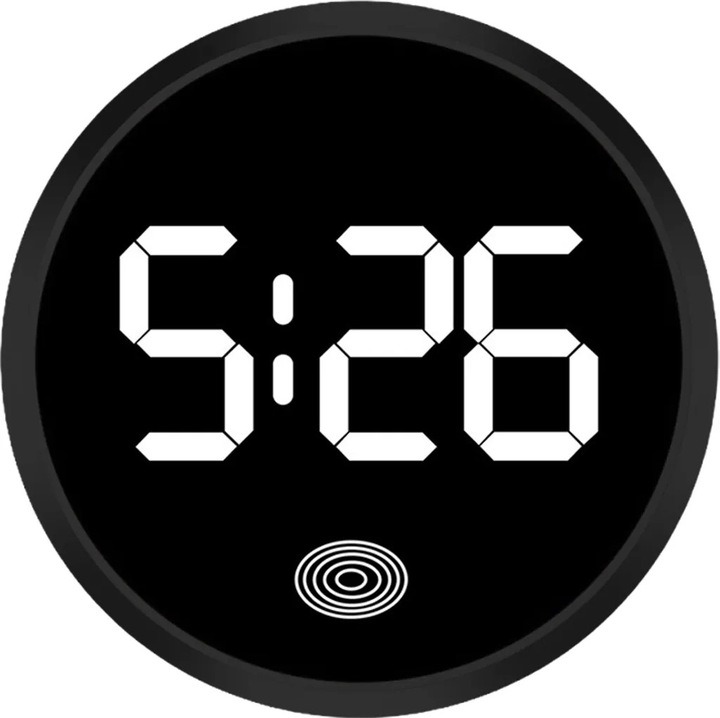 Ceas digital de bord auto, iluminare cu touch, accesorii elegante, multicolor, 10x5cm