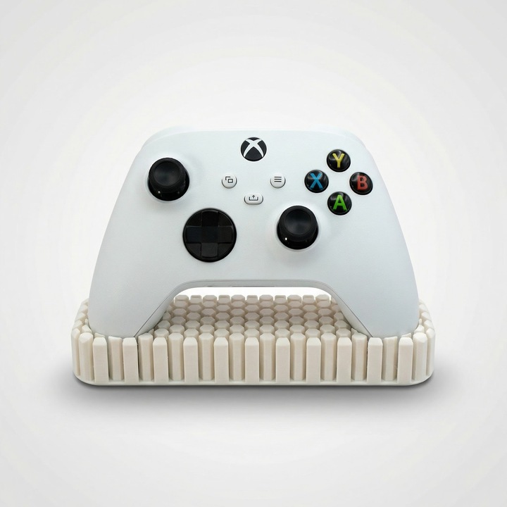 Suport Controller Hexagonal, Alb, Plastic PLA, 17 cm