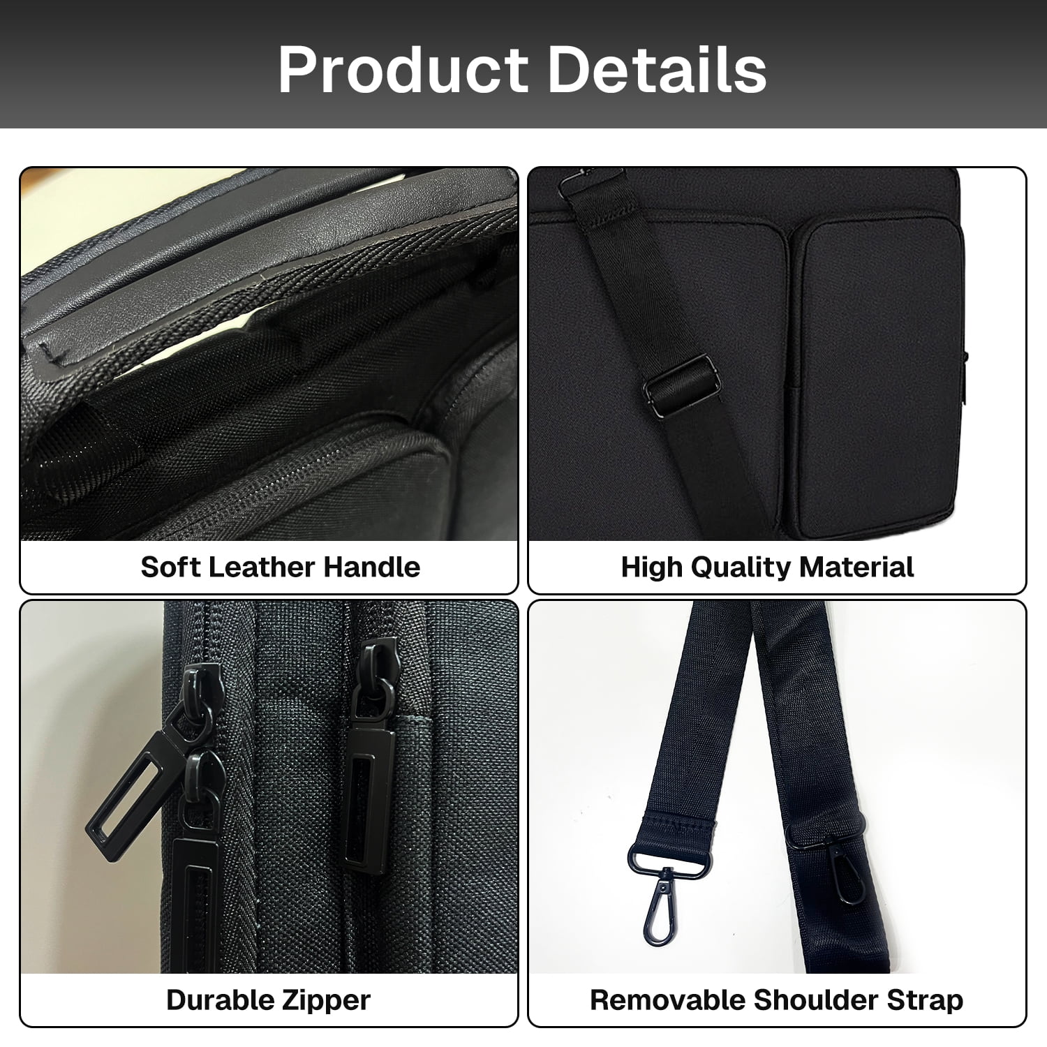 Geanta laptop, 15.6 inch, gri, cu curea ajustabila, pentru uz acasa sau birou, set cu buzunare suplimentare
