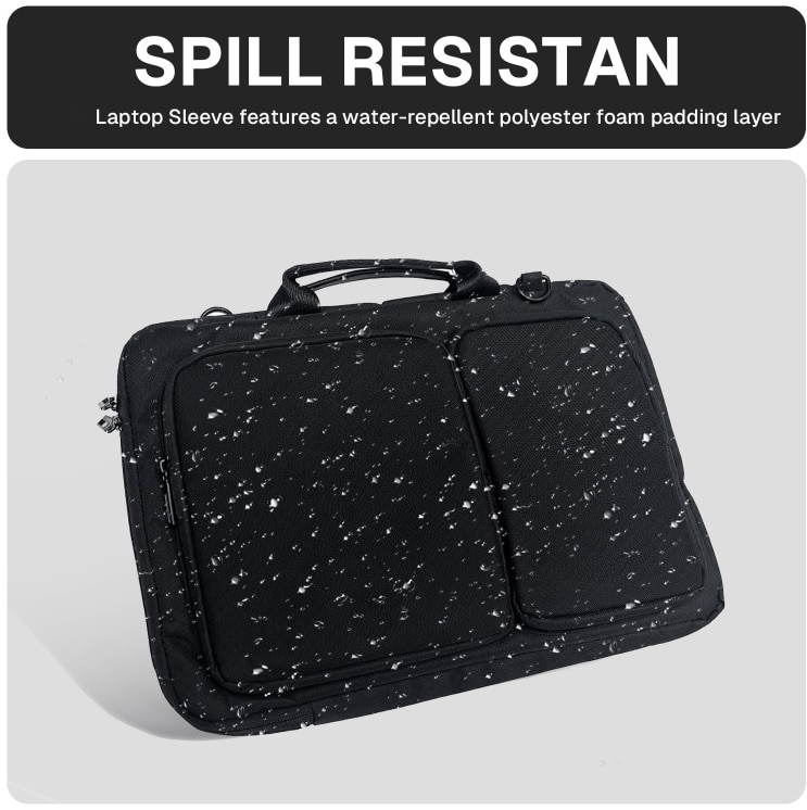 Geanta laptop, 15.6 inch, gri, cu curea ajustabila, pentru uz acasa sau birou, set cu buzunare suplimentare