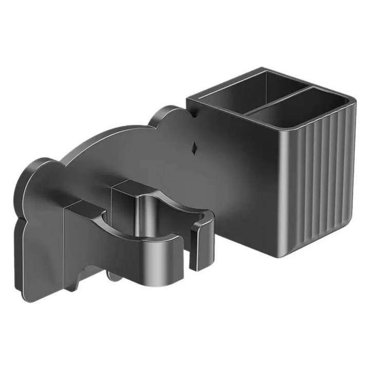 Suport pentru uscator de par, organizator cu 2 compartimente, montare pe perete, multicolor