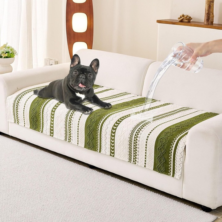 Husa canapea impermeabila, stil bohemian, 70x180cm, antiderapanta, pentru animale de companie