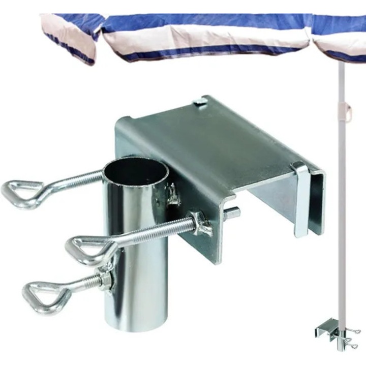Baza umbrela functionala, metal, portabila, usor de utilizat, 2mm, pentru gradina si terasa
