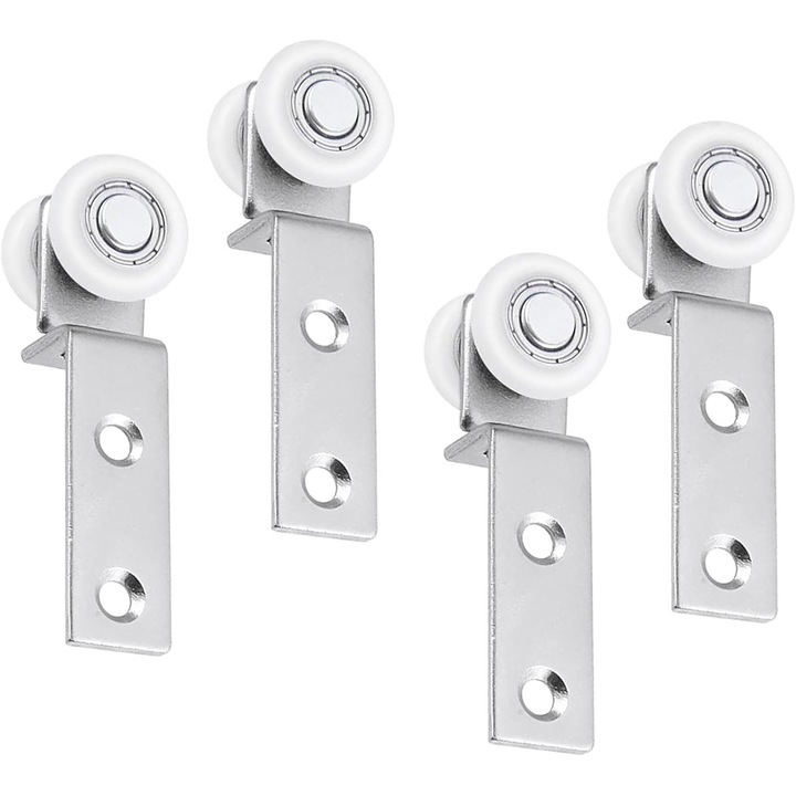 Role pentru usi glisante, 20mm, set de 4, metal, nylon, utilizare silentioasa