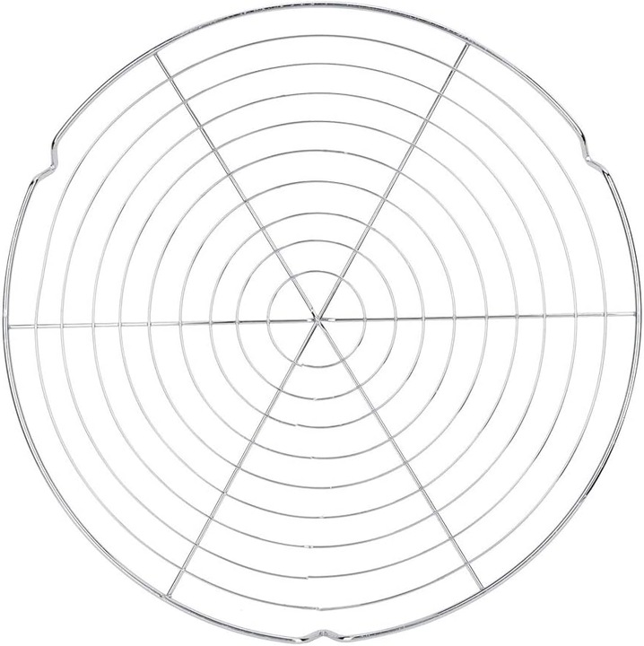 Ustensile gratar, plasa metalica rotunda reutilizabila, 32.5cm, design U, rezistenta la caldura