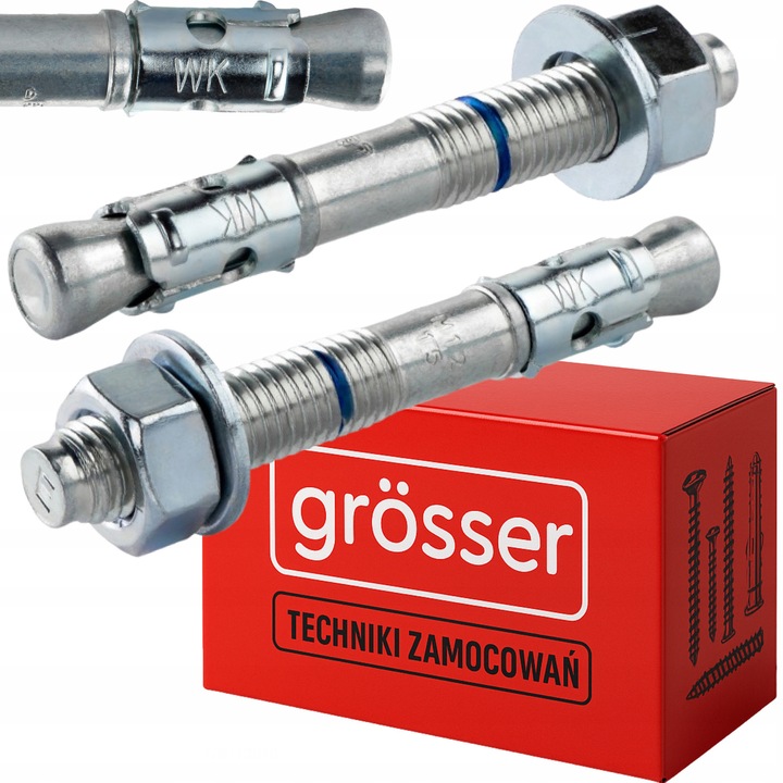 Suruburi prindere, grosser, kotwa rozporowa, 10x80mm, set 100 bucati, otel zincat