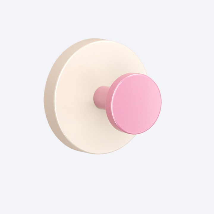 Set 8 suporturi pentru prosoape cu ventuza, plastic, galben, instalare fara gaurire