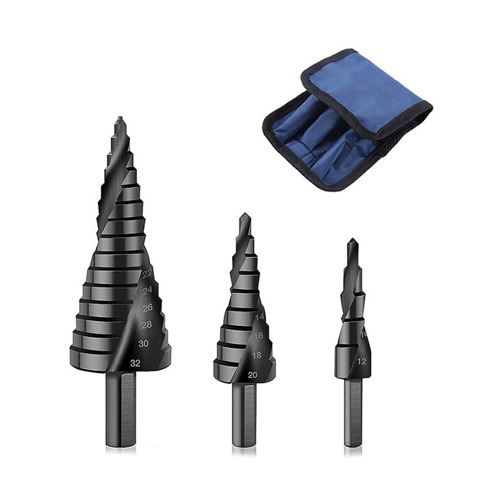 Set burghie pas cu pas, negru, spirala pagoda
